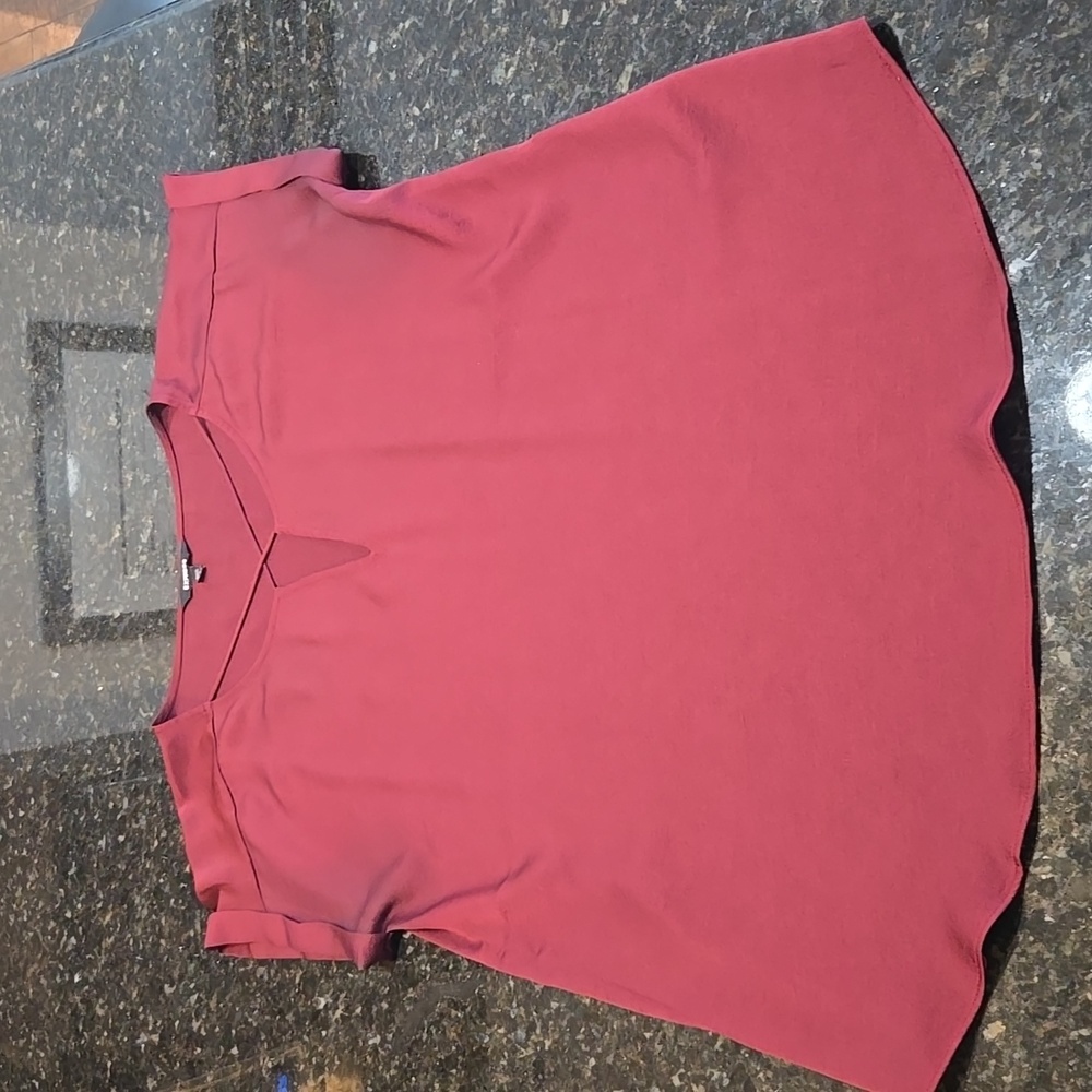 Express burgundy top